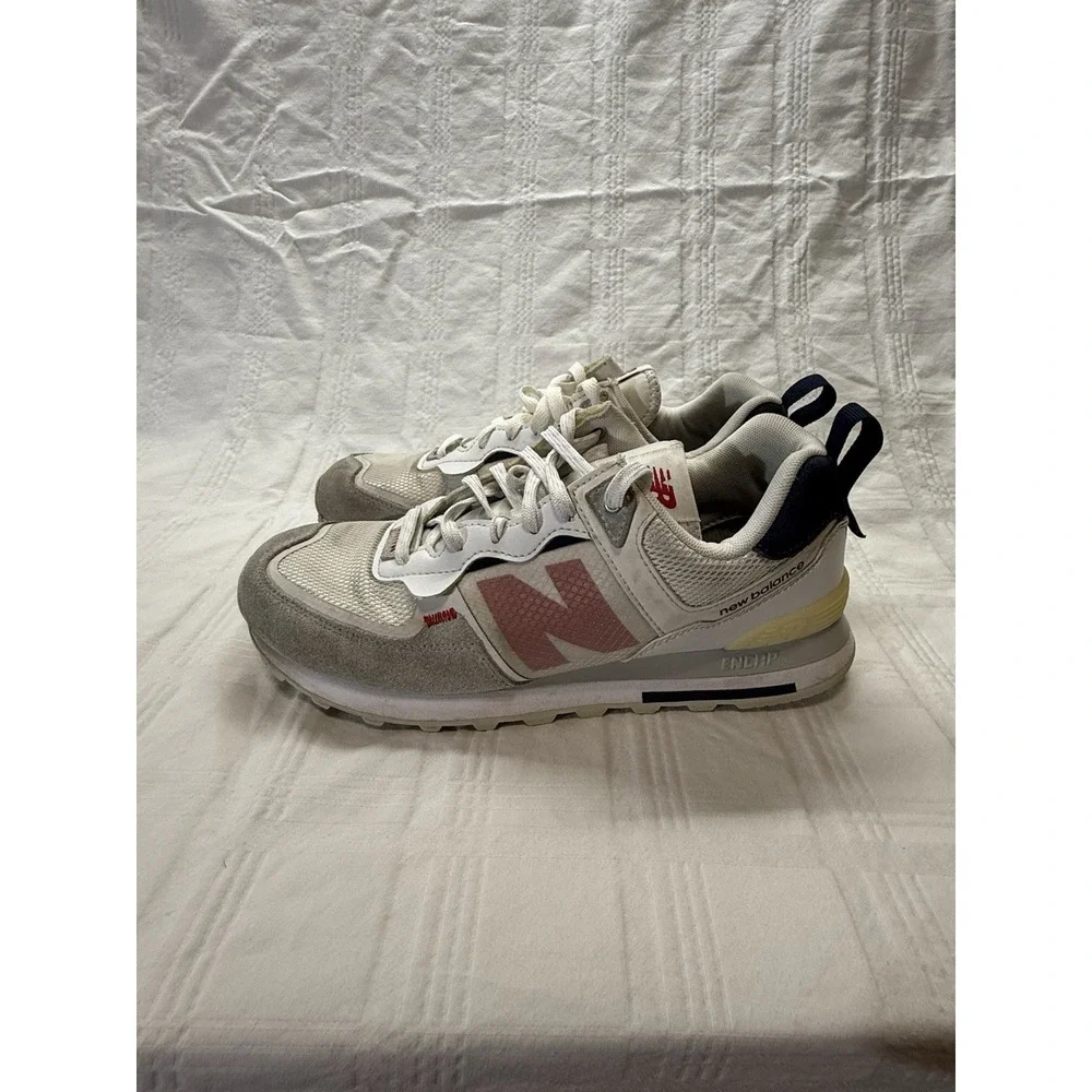New Balance 574 Reimagined White Natural Indigo Mens Size 8